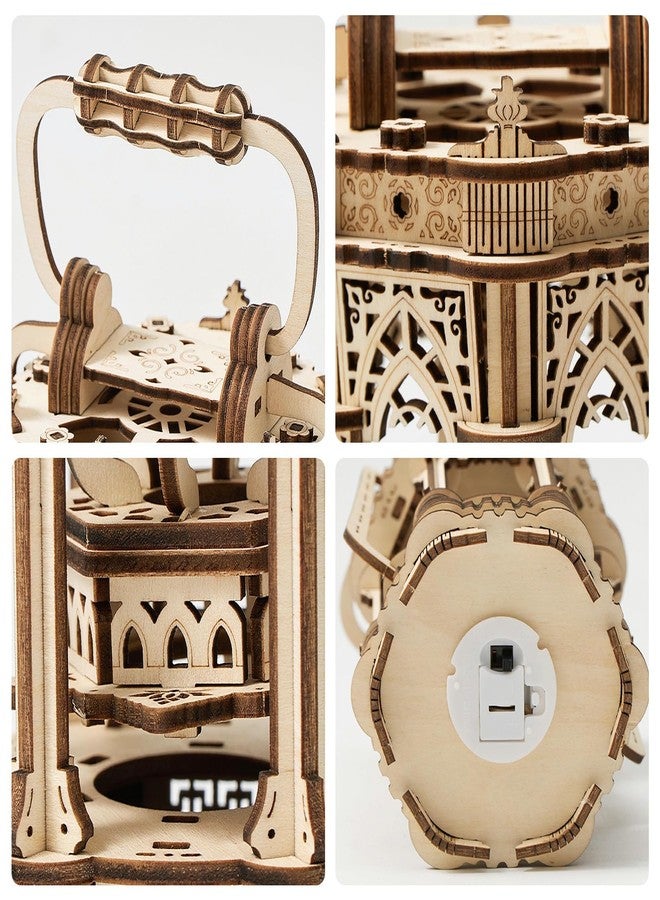 Foyucool 3D Wooden Puzzle for Adults, DIY Lantern Model Kit, Creative Assembly Model Building Kits to Build for Adults and Teens, DIY Assembly Puzzle, Woodcraft Kit for Christmas Day - Image 4